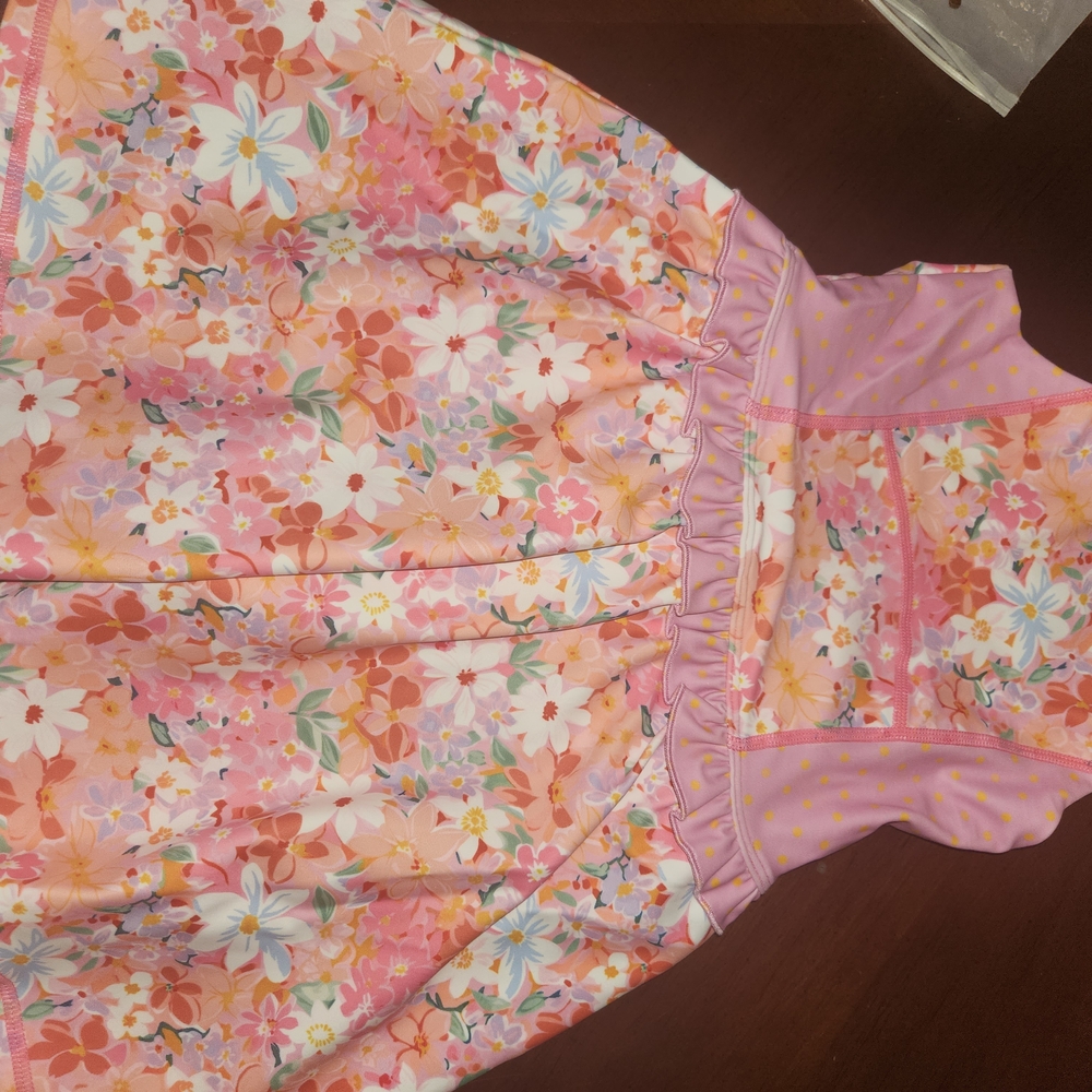 cheeky plum Pink Floral Athletic Dress With Shorts 4T Daisy